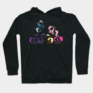 Mane 6 Outlines Hoodie